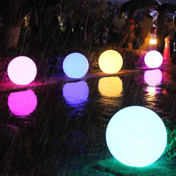 Spherical Garden Light | 16-Colour LED Rechargeable & Remote-Controlled | 12–25 cm