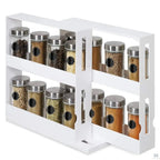Spice Rack | Two-Tier Swivel | Holds Up to 20 Bottles
