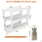 Spice Rack | Two-Tier Swivel | Holds Up to 20 Bottles