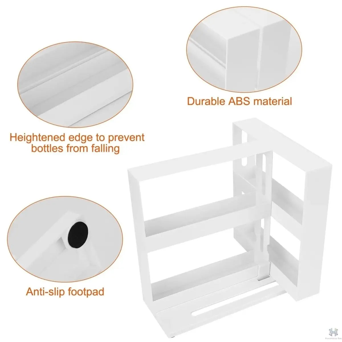 Spice Rack | Two-Tier Swivel | Holds Up to 20 Bottles