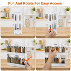 Spice Rack | Two-Tier Swivel | Holds Up to 20 Bottles