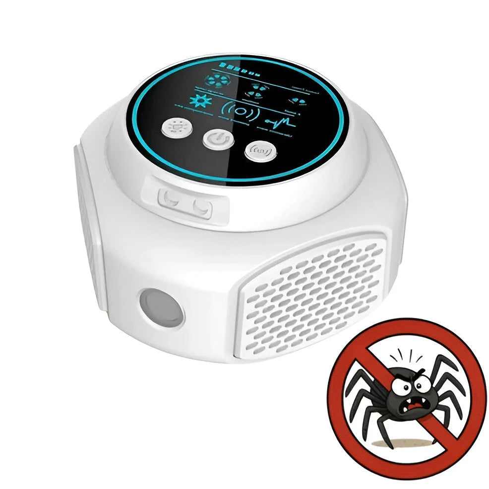 Spider Repellent Plug-In | Ultrasonic & Chemical-Free | 3,200 Sq Ft Coverage
