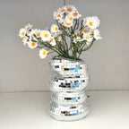 Spiegel-Fliesen-Vase | Spiralförmige Spiegel-Fliesen & Kompakte Fläche | 10 x 13,5 cm