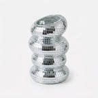 Spiegel-Fliesen-Vase | Spiralförmige Spiegel-Fliesen & Kompakte Fläche | 10 x 13,5 cm