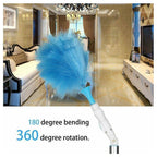 Spinning Duster | Rotating Microfiber Head | 2 Interchangeable Heads