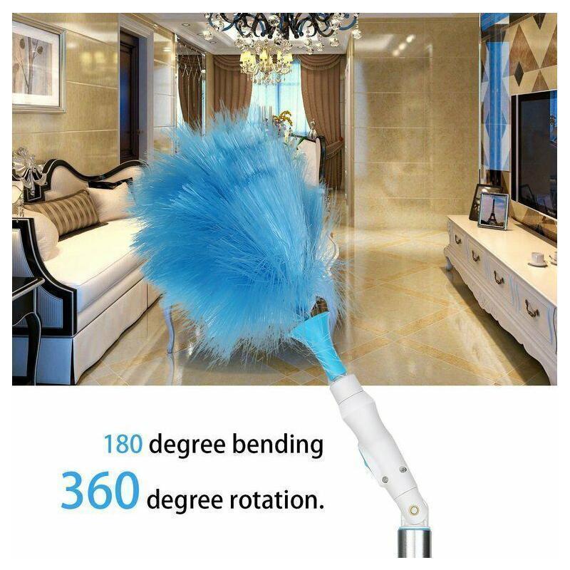 Spinning Duster | Rotating Microfiber Head | 2 Interchangeable Heads