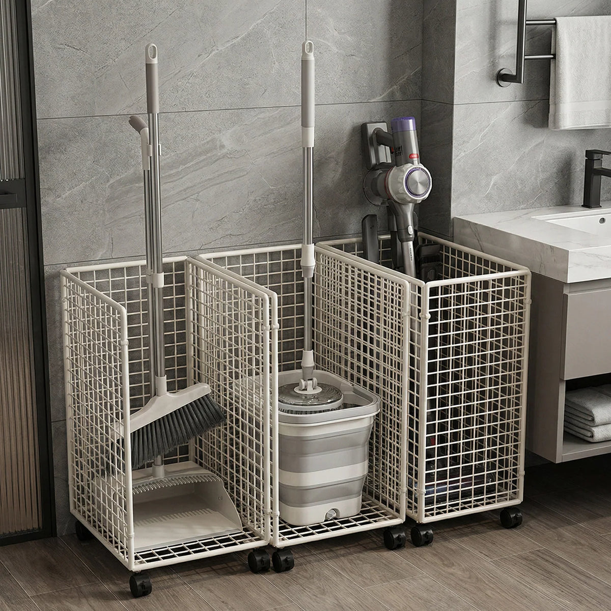 Sports Storage Cart | Vertical Space-Saving & Locking Casters