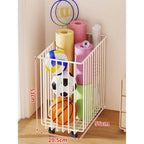 Sports Storage Cart | Vertical Space-Saving & Locking Casters