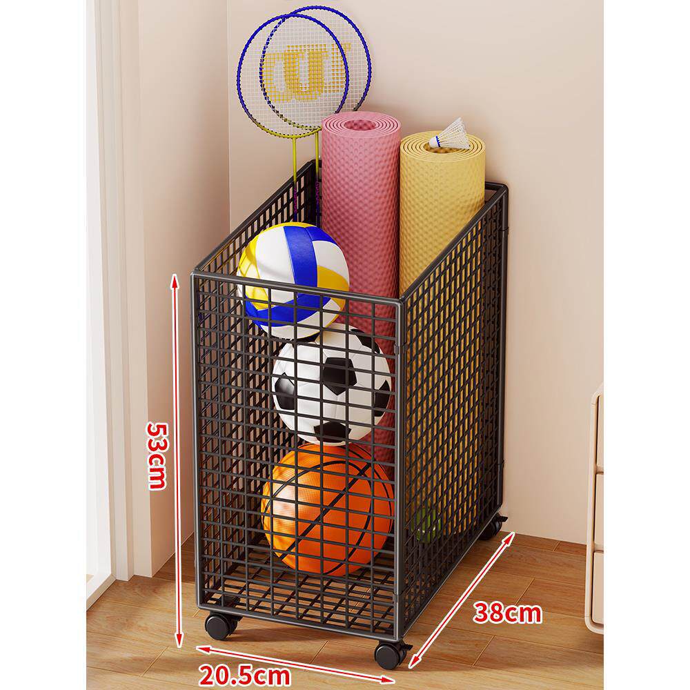 Sports Storage Cart | Vertical Space-Saving & Locking Casters