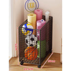 Sports Storage Cart | Vertical Space-Saving & Locking Casters
