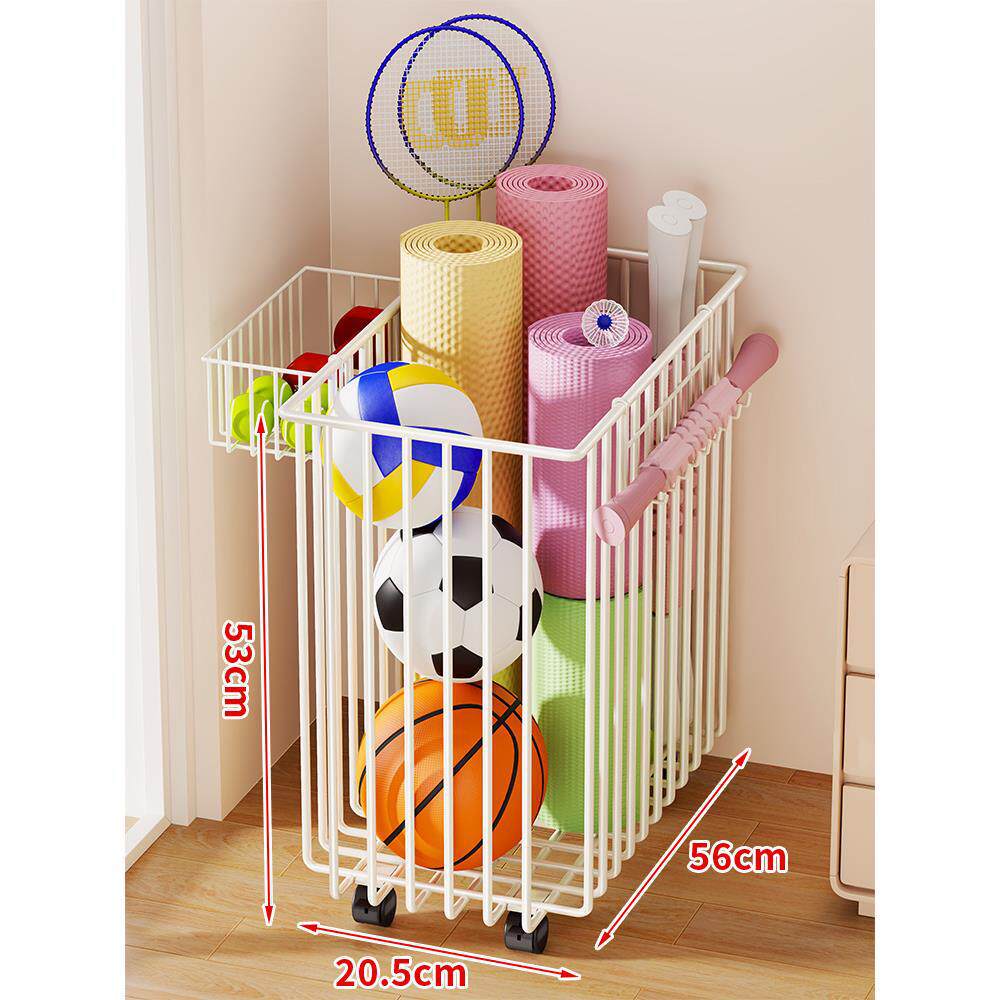 Sports Storage Cart | Vertical Space-Saving & Locking Casters
