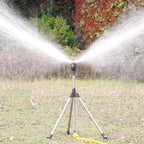 Garden Sprinkler | 360° Rotating Head | Stainless Steel Tripod
