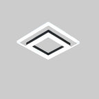 Square Ceiling Light | Iron Body & Acrylic Shield | 24 W Integrated LED