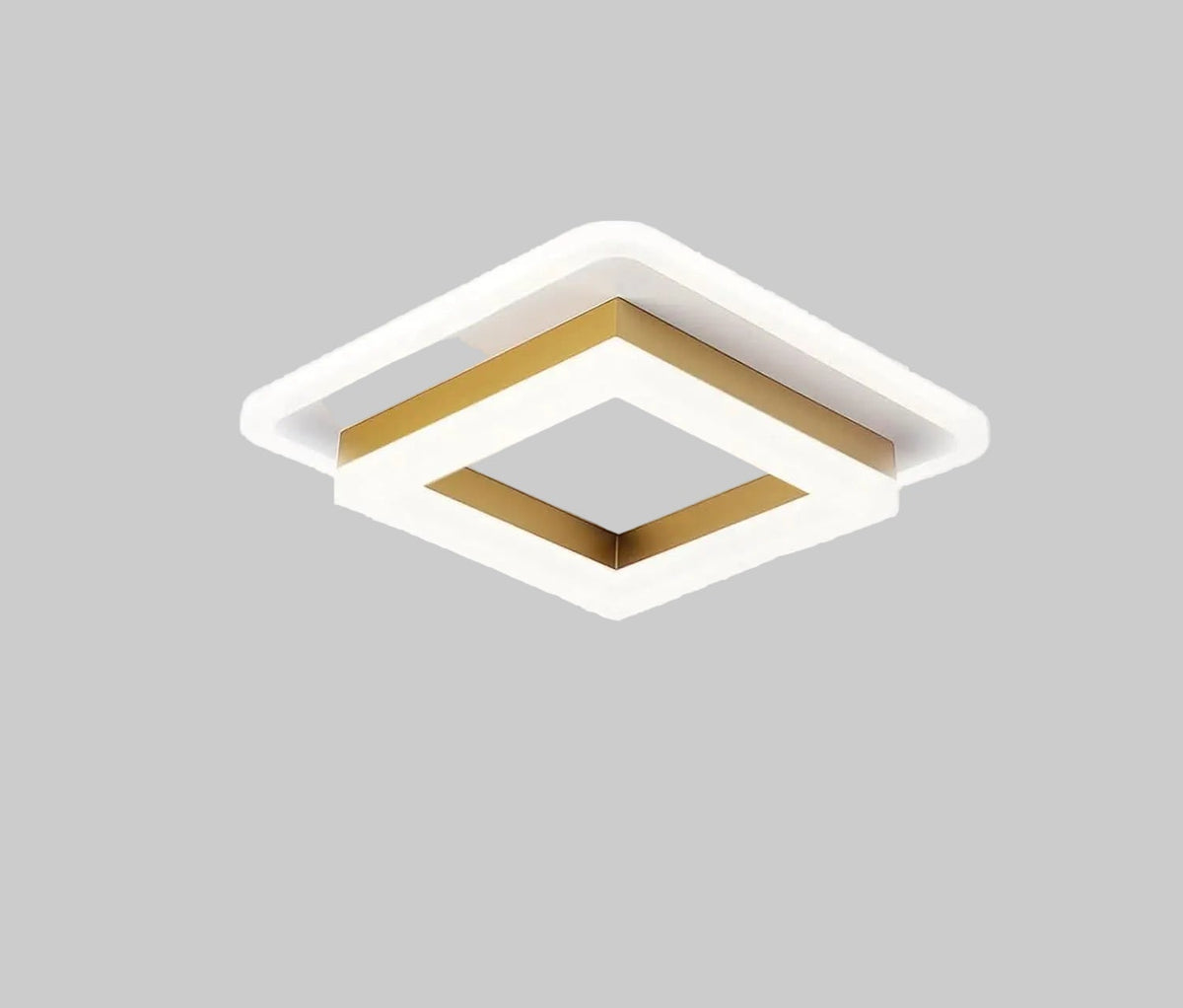 Square Ceiling Light | Iron Body & Acrylic Shield | 24 W Integrated LED