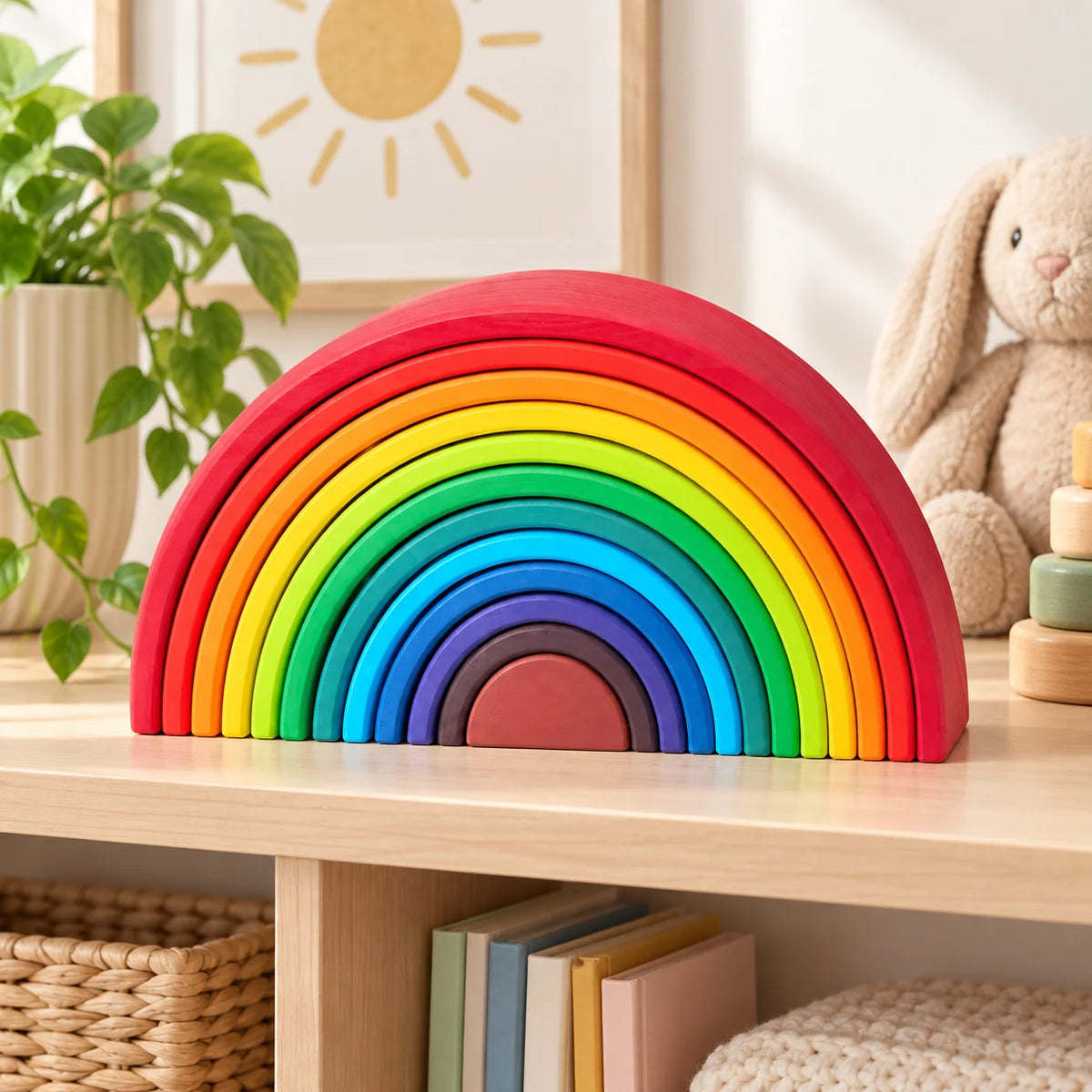 Stacking Arches | Colorful Wooden Montessori-Inspired | Set of 12