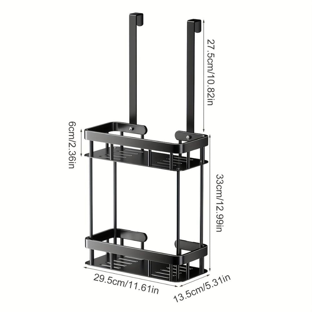 Bathroom Caddy | Stainless Steel Wall-Mounted | Single or Double Layer