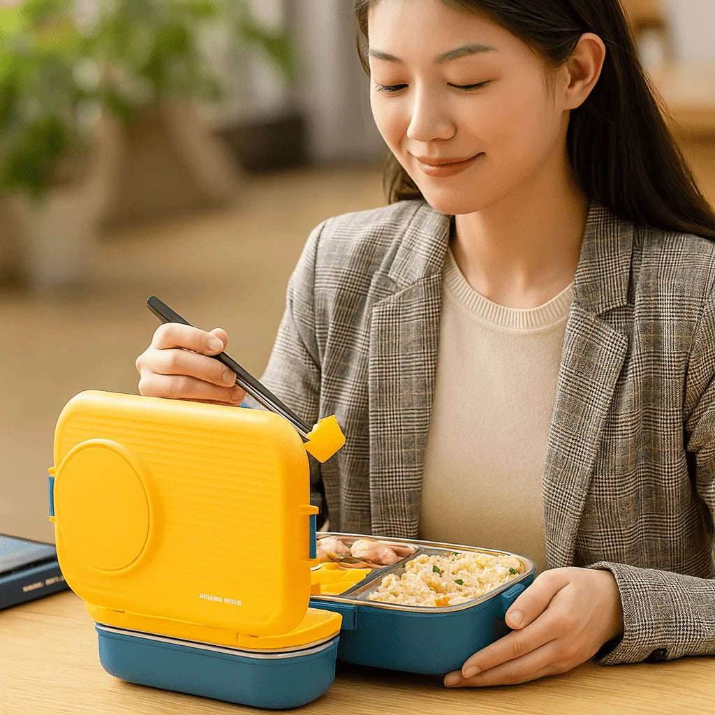Lunch Box | Stainless Steel | Three Compartments