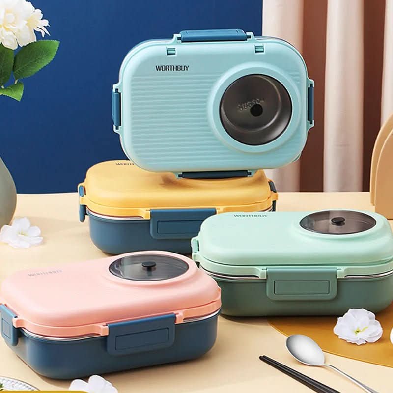Lunch Box | Stainless Steel | Three Compartments