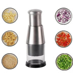 Vegetable Chopper | Stainless Steel Zigzag Blade | Integrated Bowl Base