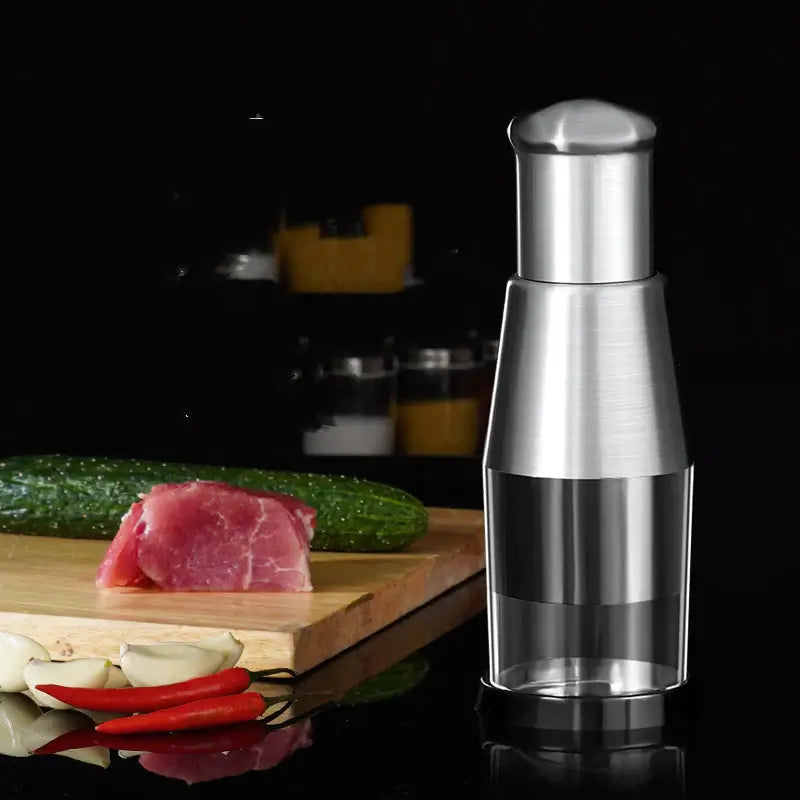 Vegetable Chopper | Stainless Steel Zigzag Blade | Integrated Bowl Base