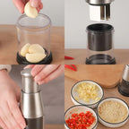 Vegetable Chopper | Stainless Steel Zigzag Blade | Integrated Bowl Base