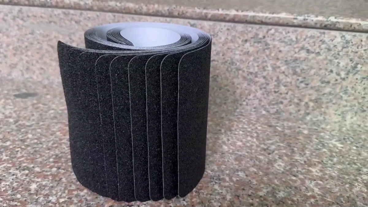 Stair Tread Strips | 80-Grit High Traction & Weatherproof Rubber | Pack of 10