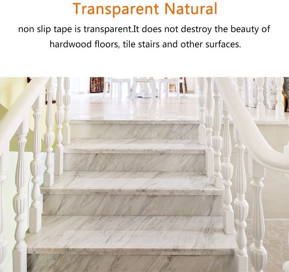 Stair Treads | Clear Anti-Slip | 10 x 61 cm
