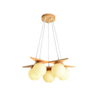 Star Chandelier | Wooden Body & Glass Shade | 25 & 55 cm Diameter