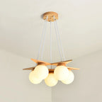 Star Chandelier | Wooden Body & Glass Shade | 25 & 55 cm Diameter