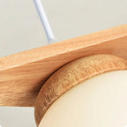Star Chandelier | Wooden Body & Glass Shade | 25 & 55 cm Diameter