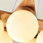 Star Chandelier | Wooden Body & Glass Shade | 25 & 55 cm Diameter