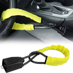 Steering Wheel Lock | Braided Steel Dual-Locking Cable | Includes 3 Keys