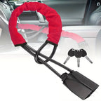 Steering Wheel Lock | Braided Steel Dual-Locking Cable | Includes 3 Keys