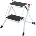 Step Stool | Folding Steel Frame & Non-Slip Steps | 2-Step