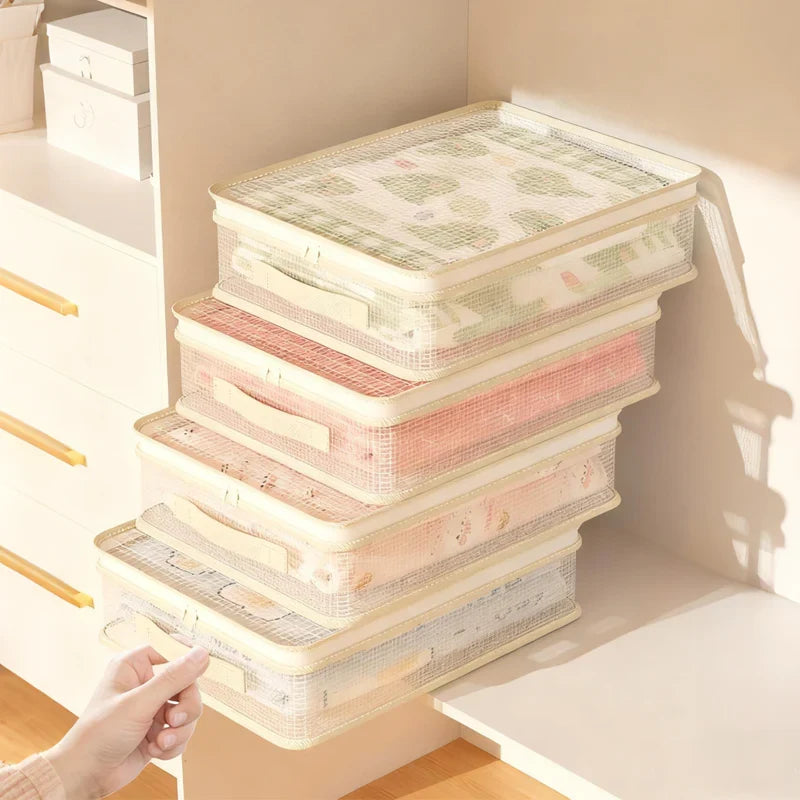 Storage Bag | Transparent Tear-Resistant Mesh & Reinforced Handles | 40 x 30 x 12 cm