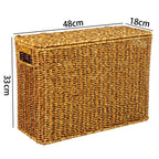 Storage Basket | Natural Handwoven & Built-In Handles | 38 x 15 x 26 cm