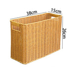 Storage Basket | Natural Handwoven & Built-In Handles | 38 x 15 x 26 cm