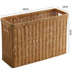 Storage Basket | Natural Handwoven & Built-In Handles | 38 x 15 x 26 cm