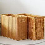 Storage Basket | Natural Handwoven & Built-In Handles | 38 x 15 x 26 cm