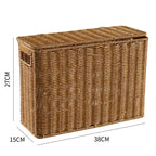 Storage Basket | Natural Handwoven & Built-In Handles | 38 x 15 x 26 cm