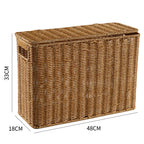 Storage Basket | Natural Handwoven & Built-In Handles | 38 x 15 x 26 cm