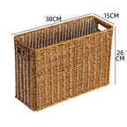 Storage Basket | Natural Handwoven & Built-In Handles | 38 x 15 x 26 cm