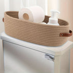 Storage Basket Set | Oval Woven Cotton Rope | Set of 2