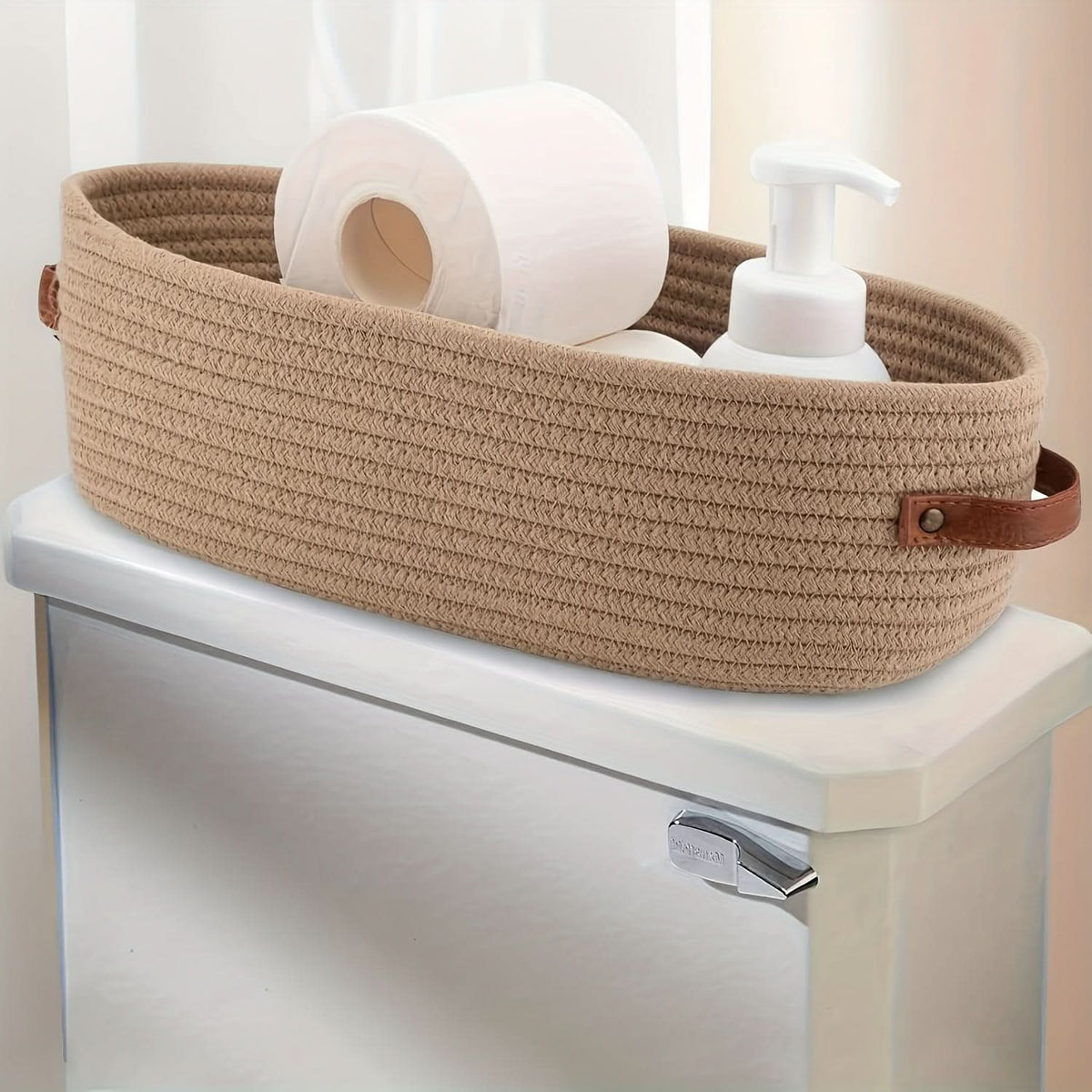Storage Basket Set | Oval Woven Cotton Rope | Set of 2