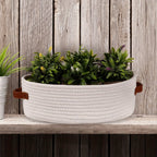 Storage Basket Set | Oval Woven Cotton Rope | Set of 2