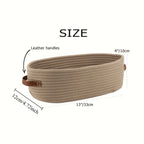 Storage Basket Set | Oval Woven Cotton Rope | Set of 2