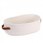 Storage Basket Set | Oval Woven Cotton Rope | Set of 2