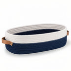 Storage Basket Set | Oval Woven Cotton Rope | Set of 2