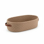 Storage Basket Set | Oval Woven Cotton Rope | Set of 2