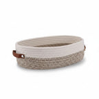 Storage Basket Set | Oval Woven Cotton Rope | Set of 2